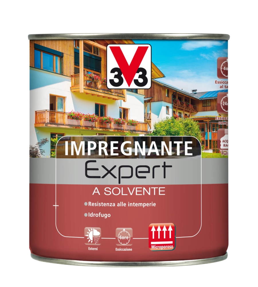 Expert - impregnante a solvente, colore noce chiaro - 0,75 litri